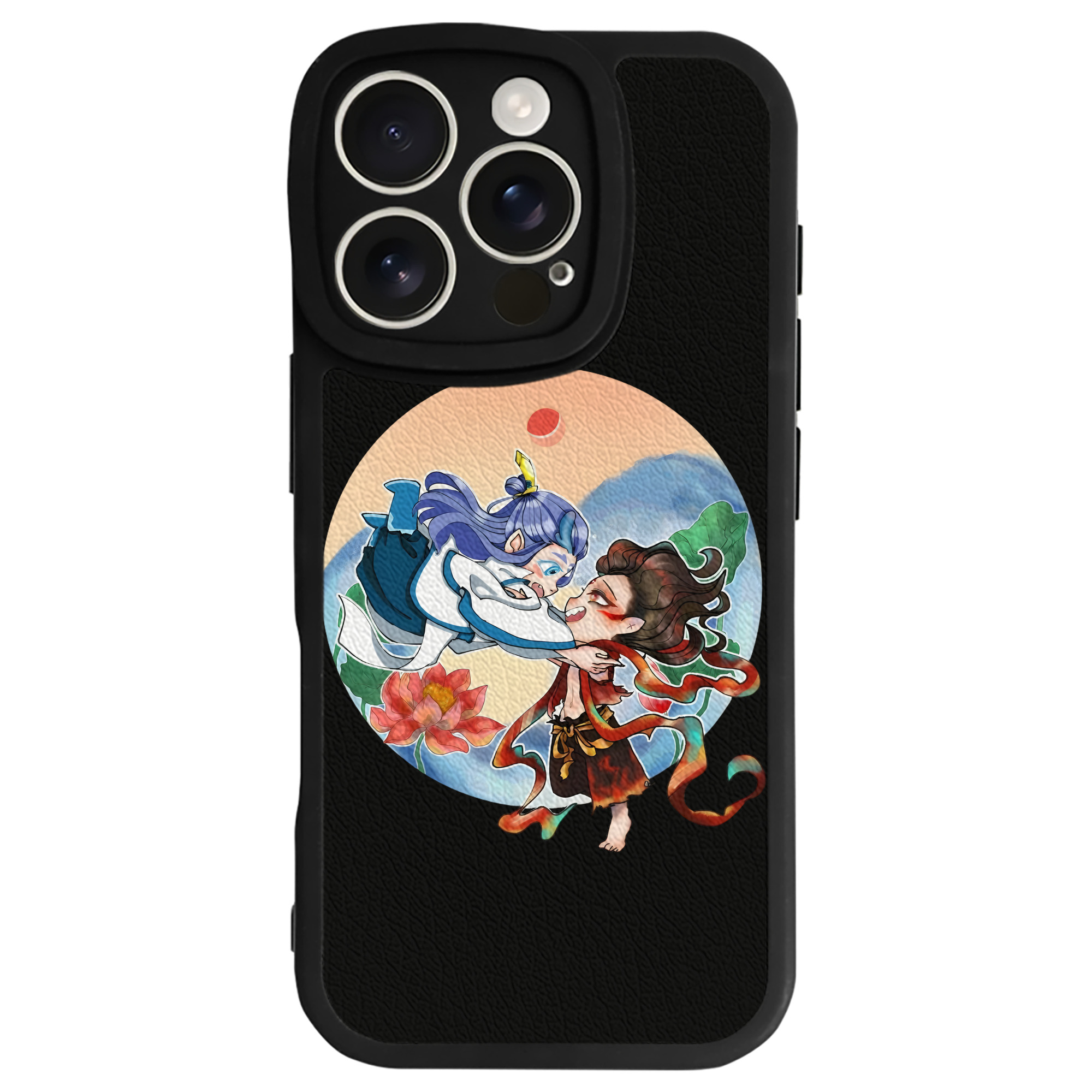 （画像用） Ne Zha 2 ナタ 魔童の大暴れ 【iPhone 16シリーズ対応】シリコンスマホケース（レザー調） 材質：シリコン
